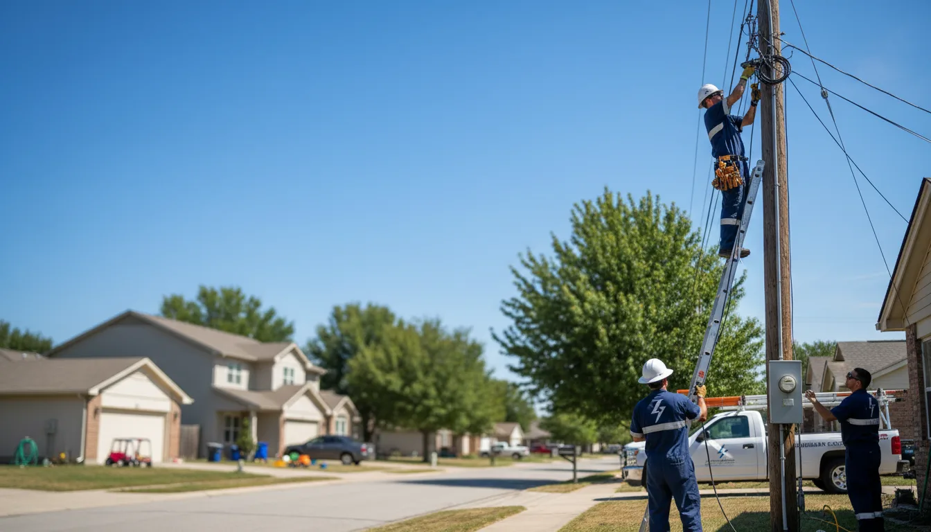 Residential electrician providing installation services in Maysville, OK